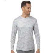 Pompano Dri Fit Long Sleeve Sun Shirt <title>Mens Camouflaged Camo  Sun Shirt | B.L. Tees</title>