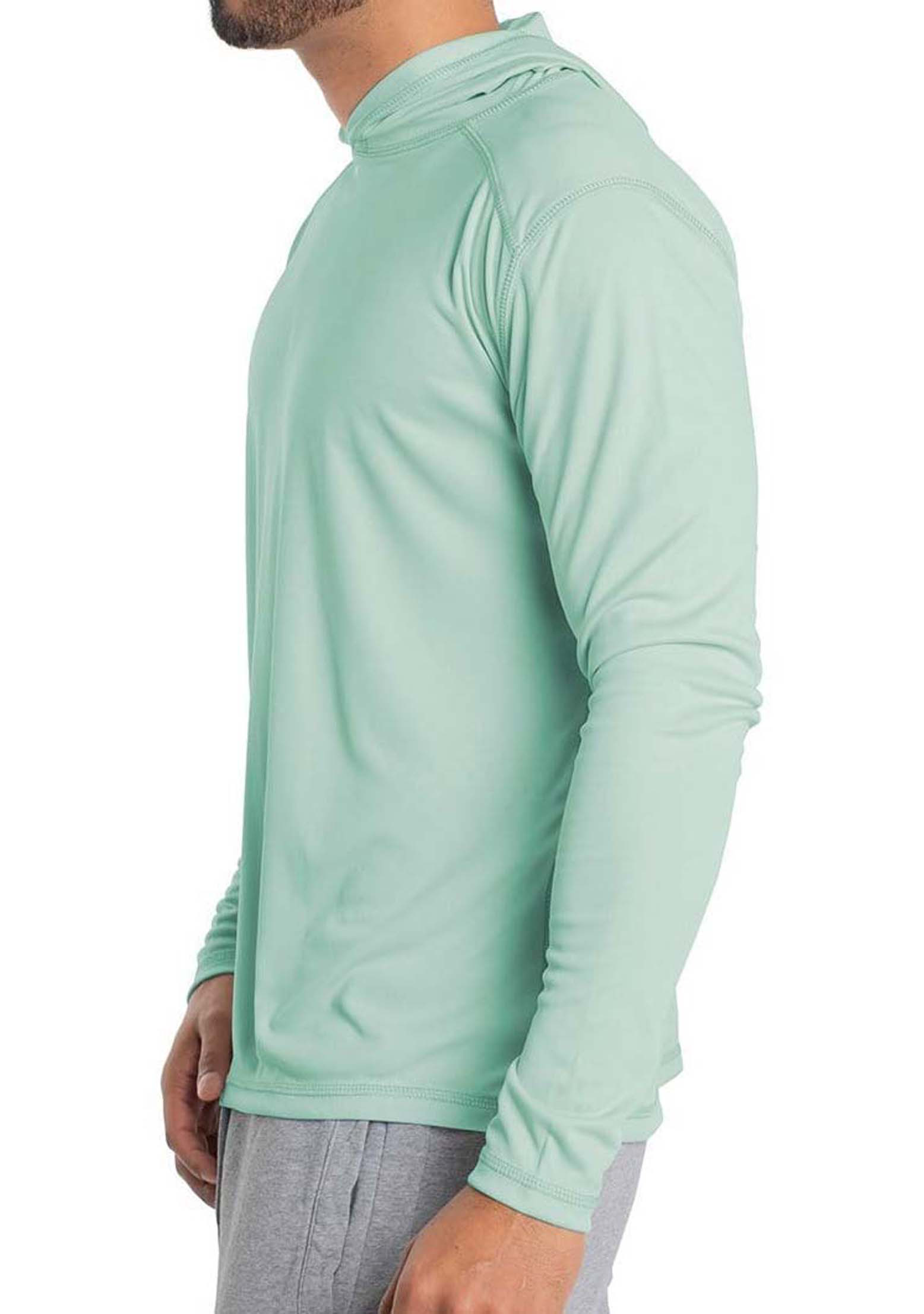 Hooded Long Sleeve Sun Shirt title Mens Hooded Sun Shirt B.L