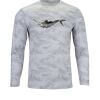 Pompano Long Sleeve Sun Shirt <title>Mens Hooded Sun Shirt | B.L. Tees</title> Thumbnail