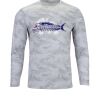 Pompano Long Sleeve Sun Shirt <title>Mens Hooded Sun Shirt | B.L. Tees</title> Thumbnail