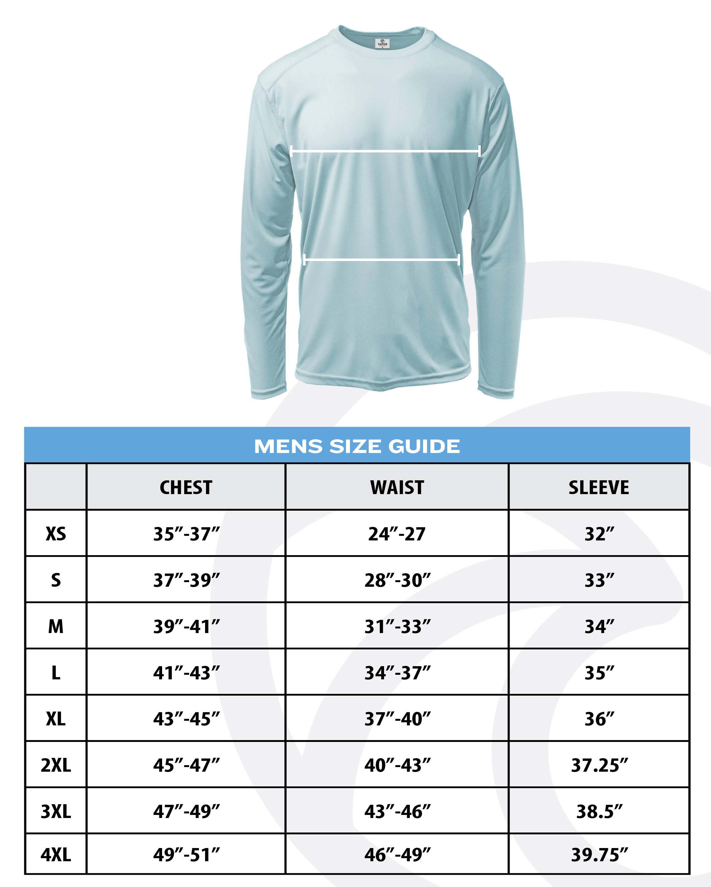 dri fit sizes